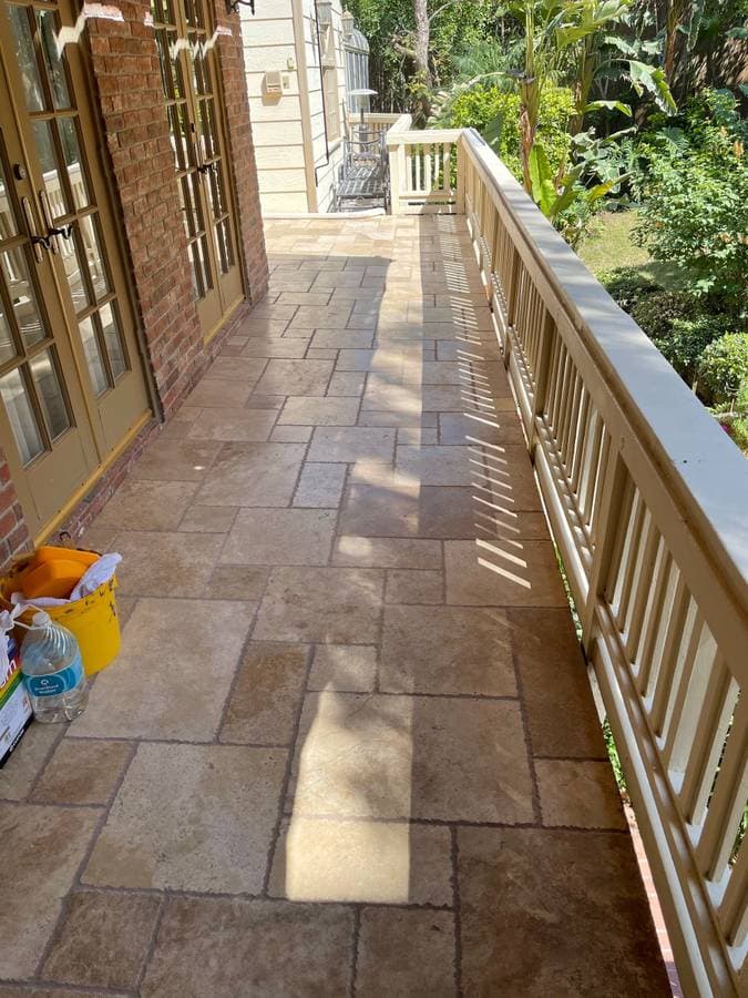 picture of a newly renovated deck with custom tile