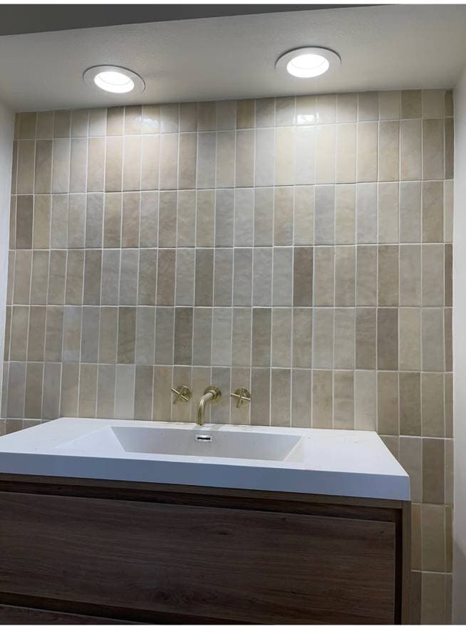 picture of a newly remodeled custom luxury sink with luxury faucet